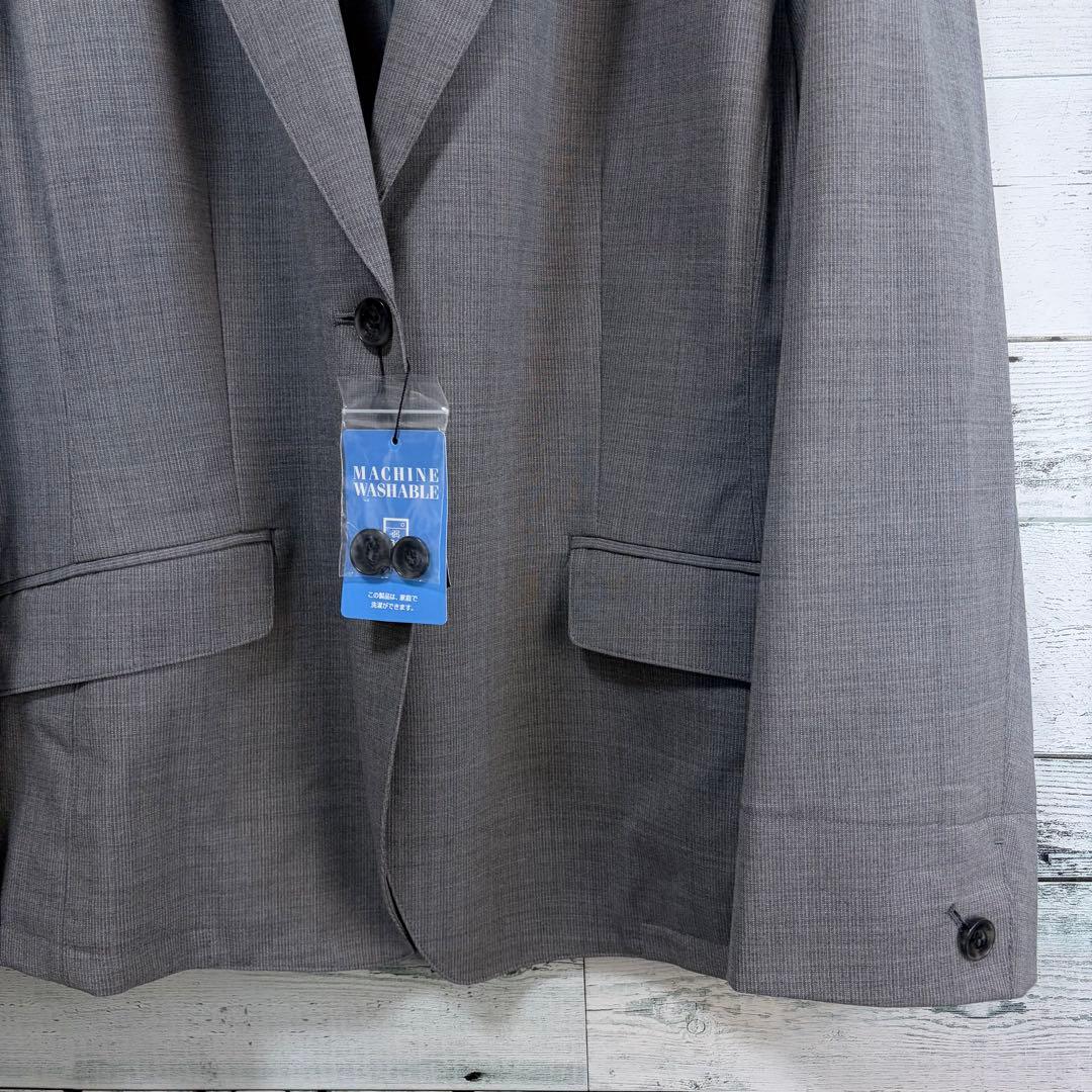 ☆大きいサイズ・25号☆ニューヨーカー　ウォッシャブルテーラードジャケット　毛混