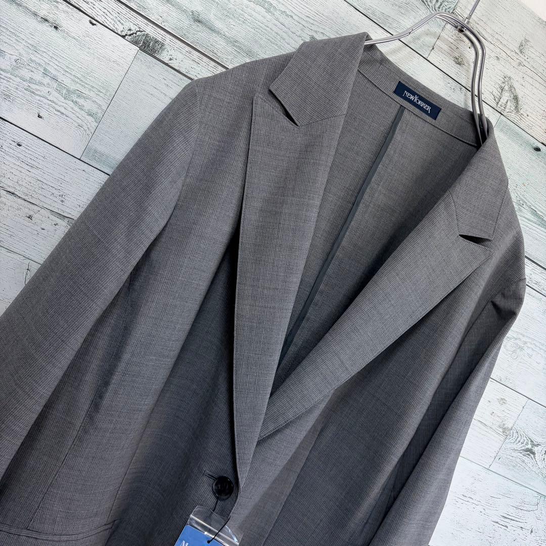 ☆大きいサイズ・25号☆ニューヨーカー　ウォッシャブルテーラードジャケット　毛混