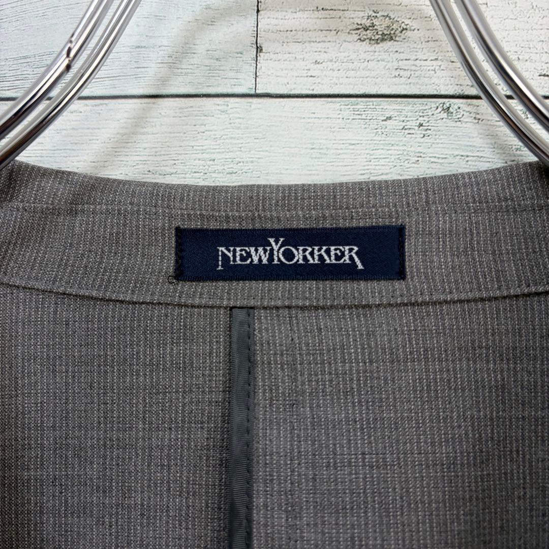 ☆大きいサイズ・25号☆ニューヨーカー　ウォッシャブルテーラードジャケット　毛混