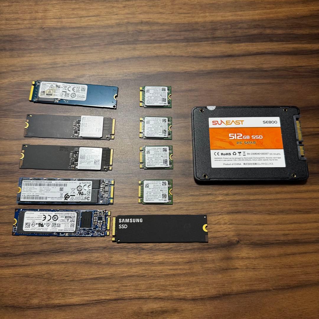 SSD 11枚 セット 256GB 128GB 1TB 512GB