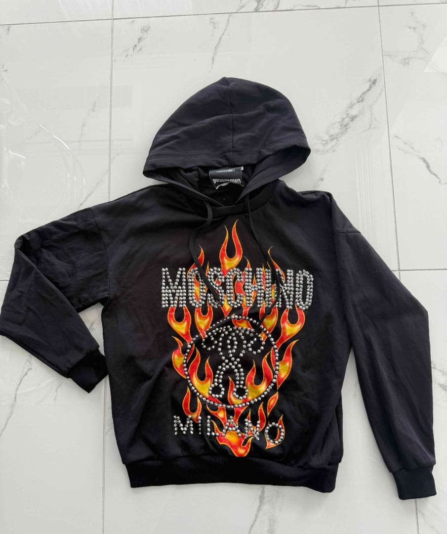 MOSCHINO COUTURE ! 炎プリント パーカー