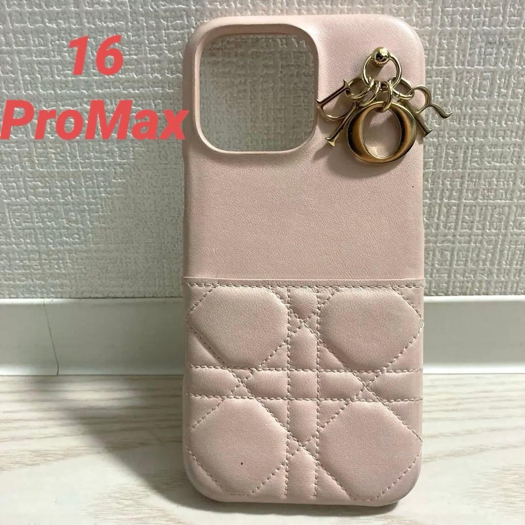 美品✨ Dior　LADY DIOR　iPhone16promaxケース　ピンク