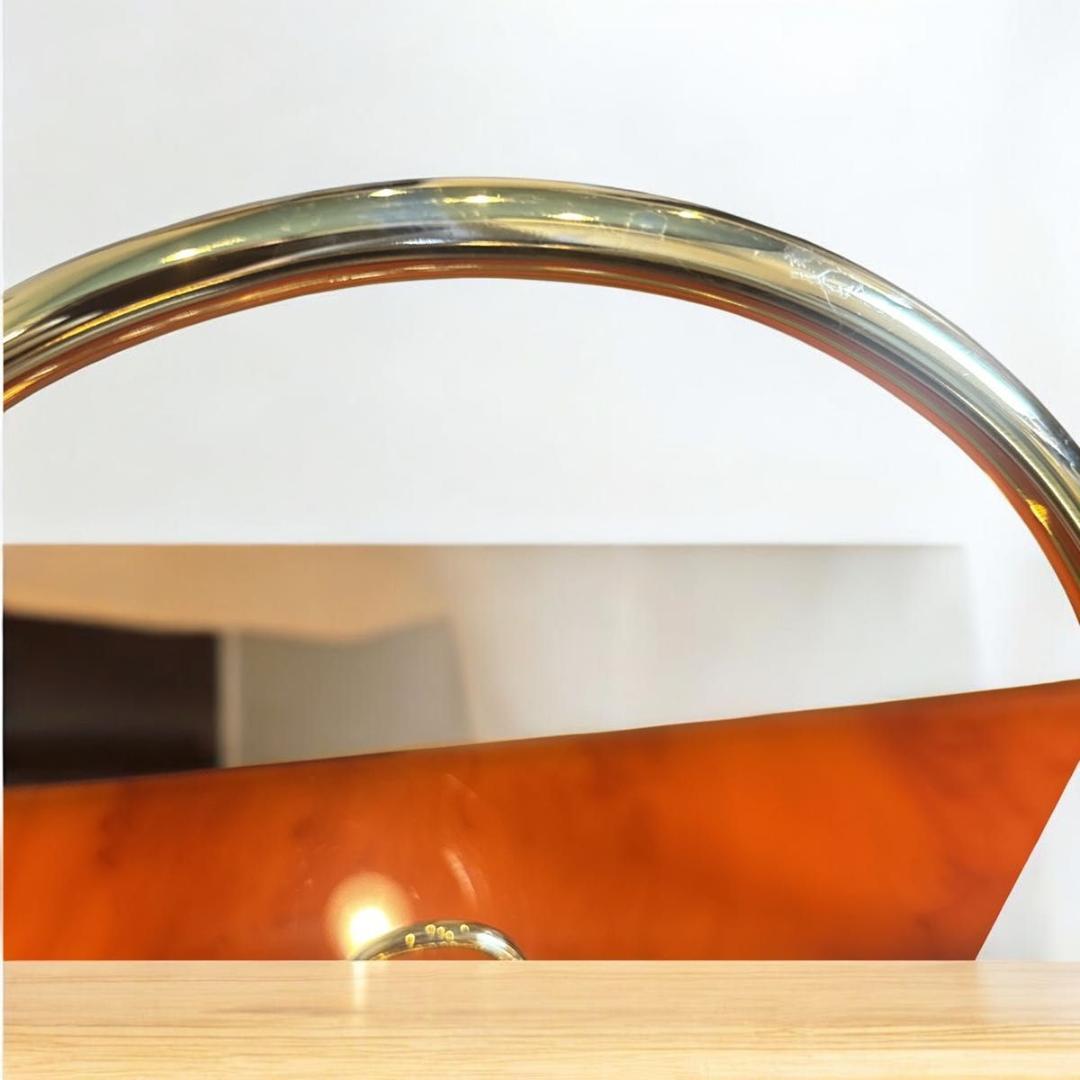 【美品】ボルサソベラナ　バニティバッグ　ハンドバッグ　Red×Gold