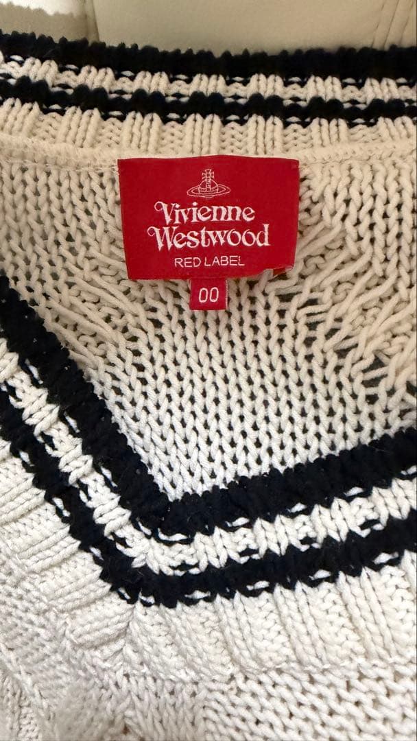 Vivienne Westwood ケーブルニットベスト 00サイズ アイボリー