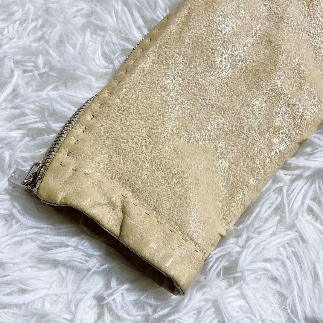 エンポリオアルマーニ　シングルライダースジャケット　ダブルジップ　ロゴジップ