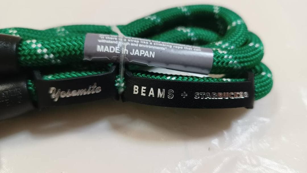 未使用　スターバックス x ビームス x ヨセミテ　ストラップ　グリーン　希少！