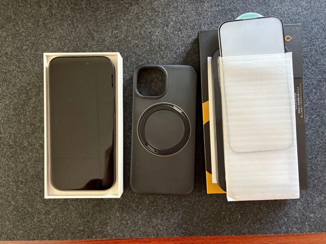 iPhone 15 128GB ブラック SIMフリー ケース フィルム付き