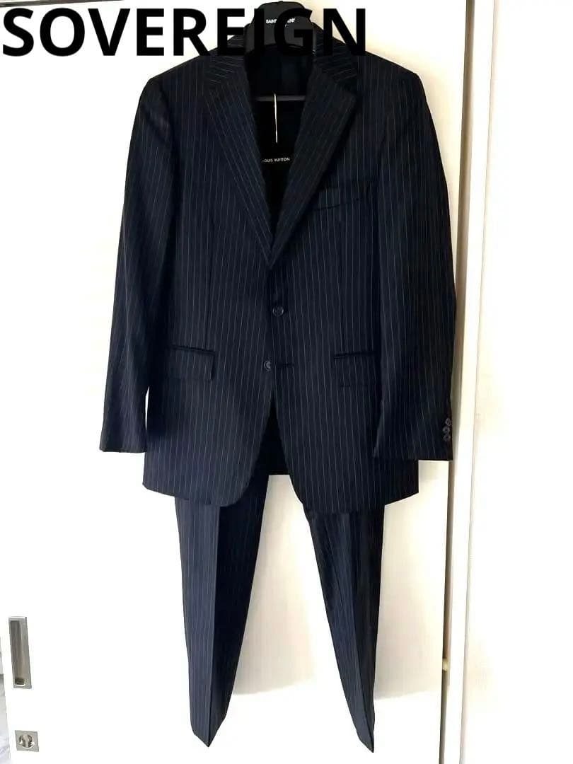 ★美品★ソブリン/アローズ/スーツ/48/ネイビー/ビジネス/メンズ/秋冬