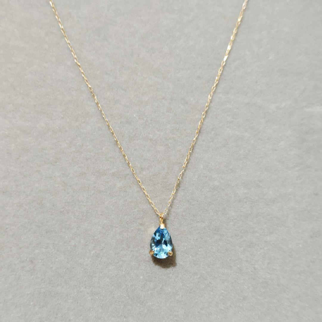 ジュエリーツツミ 10金YGブルートパーズネックレス