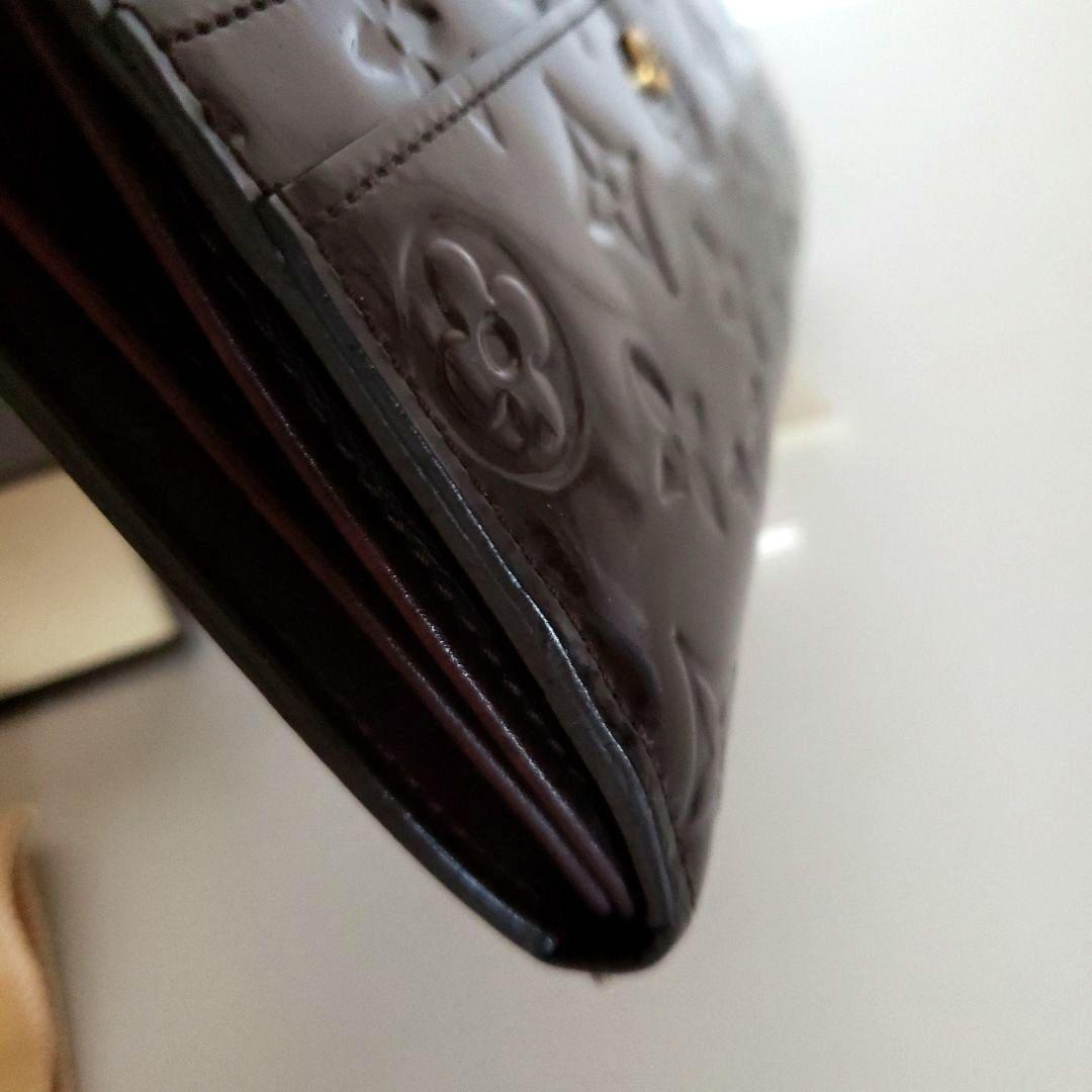 美品 ルイヴィトン ヴェルニ アマラント 10枚カード ファスナー長財布ボルドー