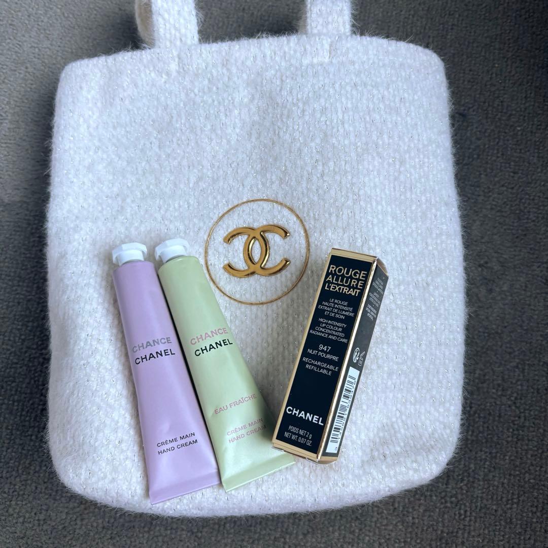 CHANEL 日本未発売2024クリスマスコフレ トート、ハンドクリーム、リップ