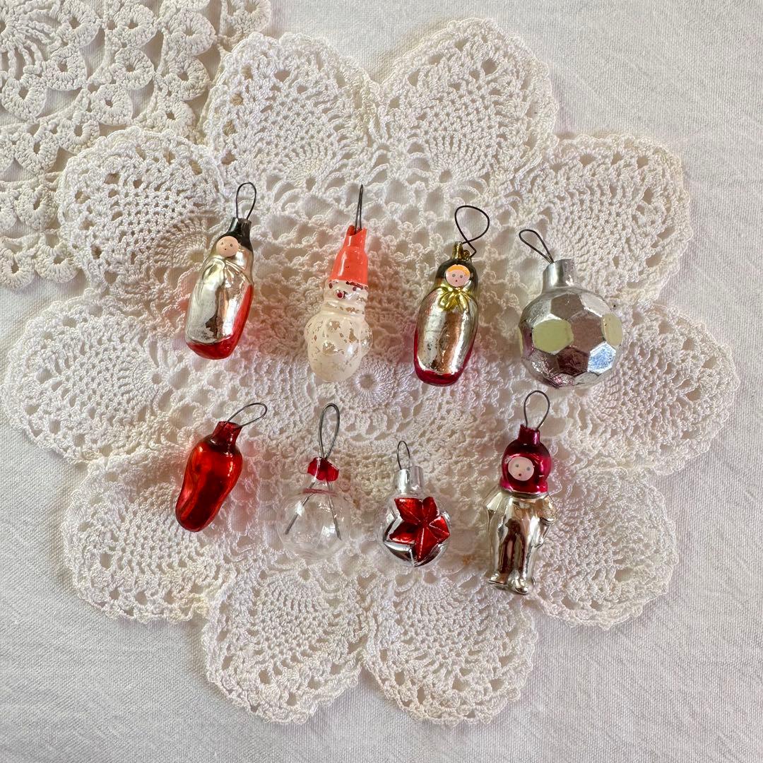 美品　ヴィンテージ　ミニオーナメント　マトリョーシカ　スノーマン　ミニツリー