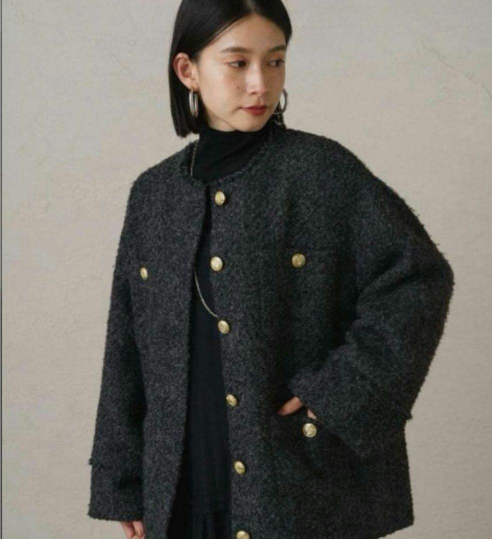 Loungedress ラウンジドレス ツイードジャケット コート ブラック