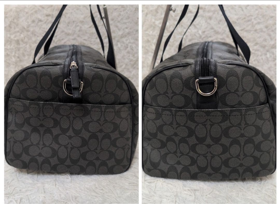 美品　即日発送　COACH ボストンバッグ レザー　PVC 旅行鞄　F77278