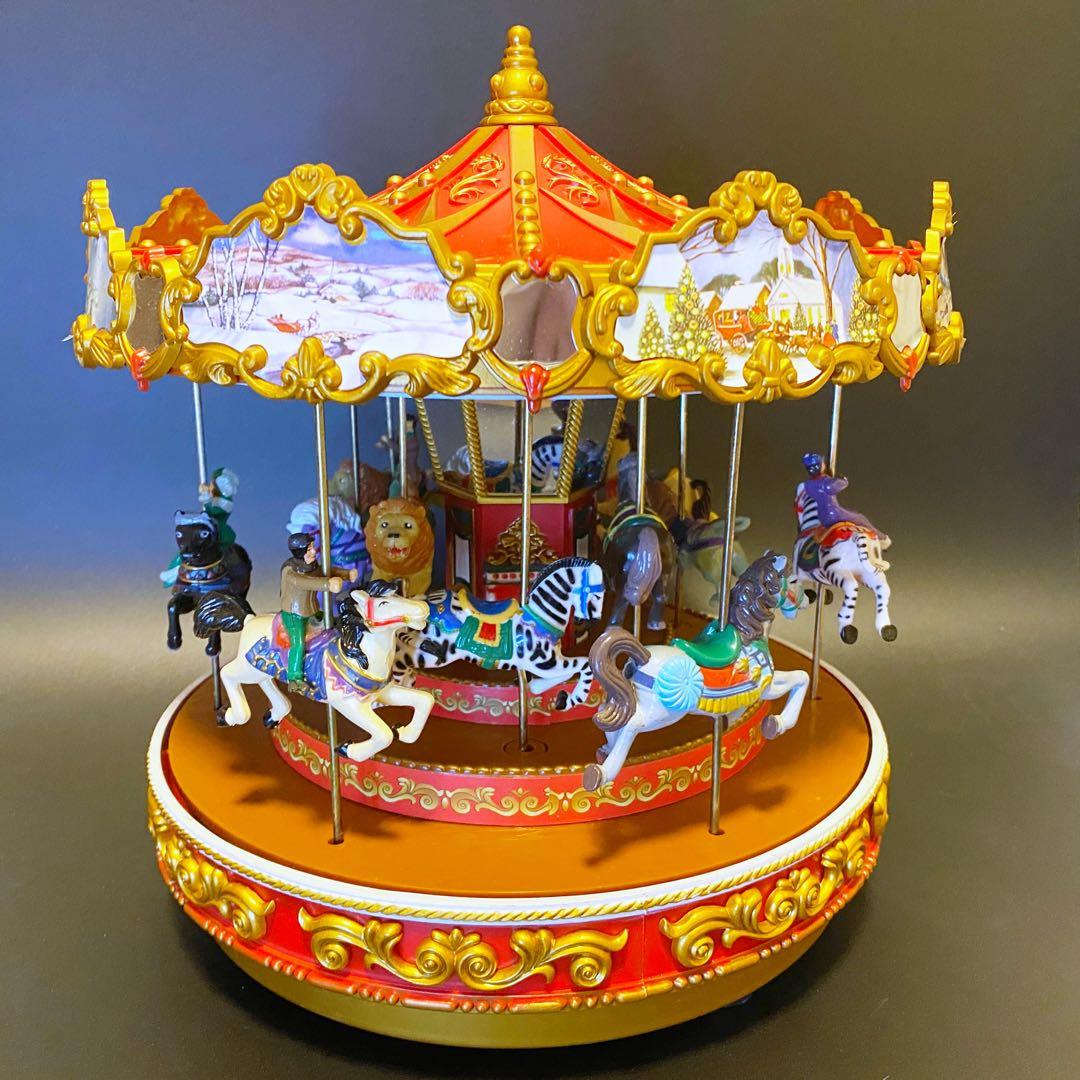 【超美品】希少‼︎ ミスタークリスマス カルーセル メリーゴーランド 箱付 廃盤