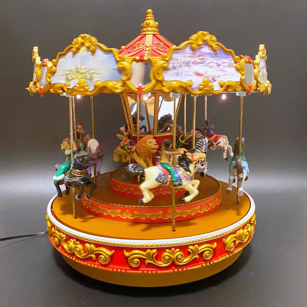 【超美品】希少‼︎ ミスタークリスマス カルーセル メリーゴーランド 箱付 廃盤