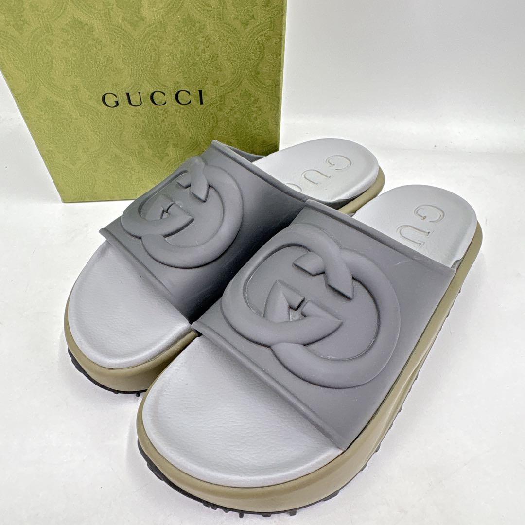 【極美品】GUCCI グッチ メンズサンダル ラバーサンダル　厚底　29センチ