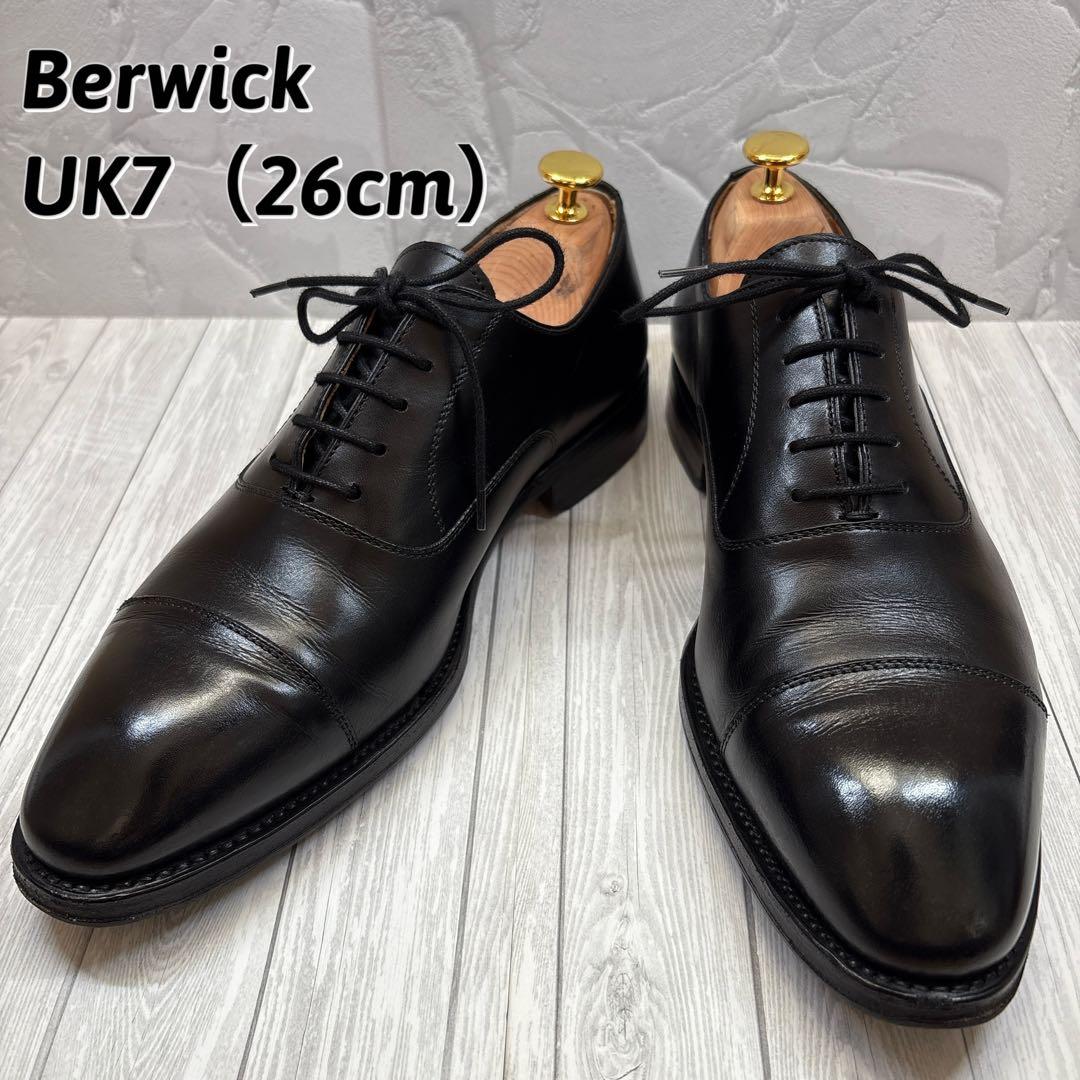 Berwick バーウィック 5217 ブラック ストレートチップ UK7