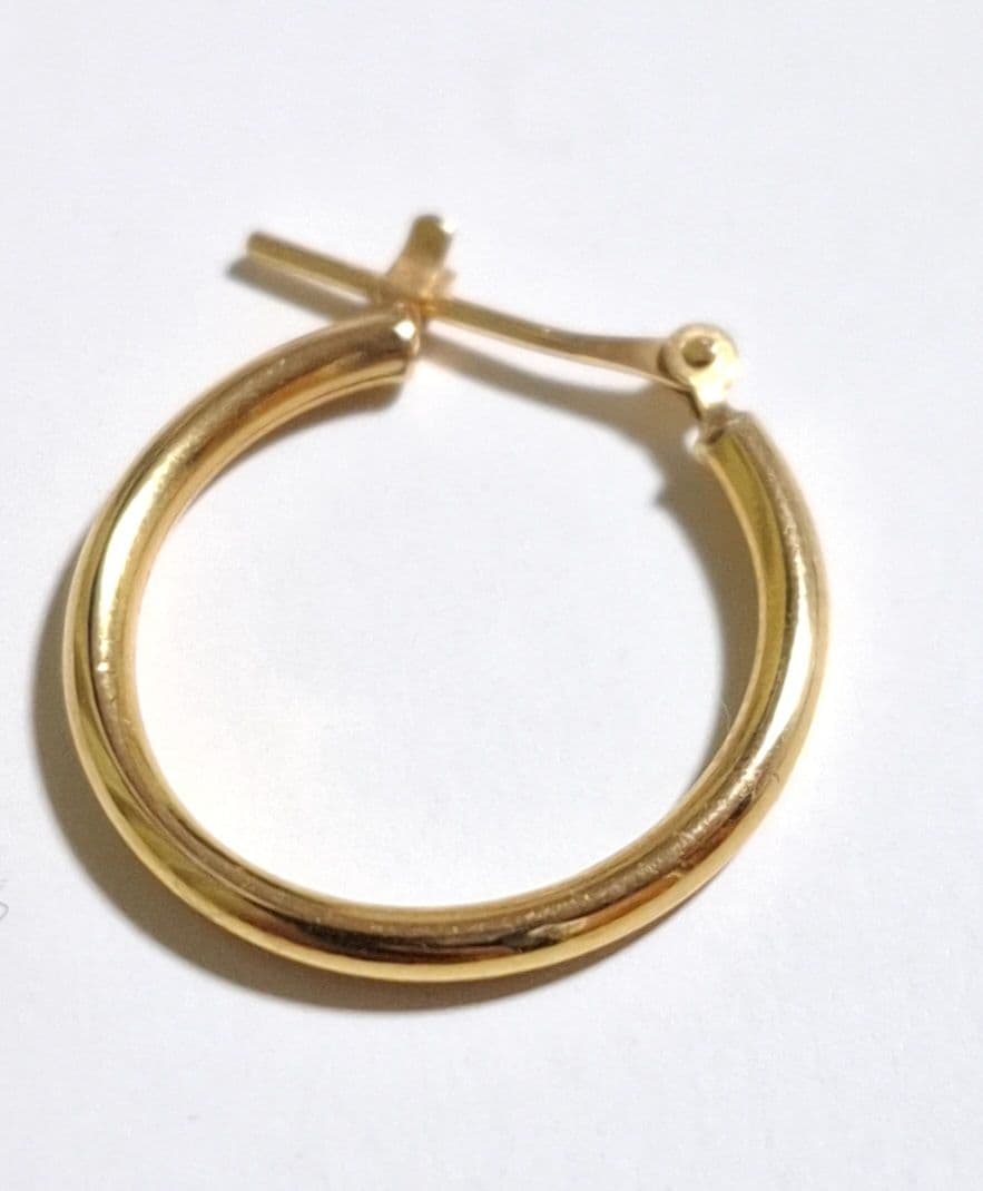 イタリアンジュエリー k18 フープピアス 片耳用