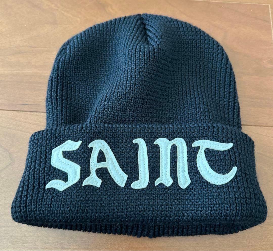 帽子 SAINT MXXXXXX KNIT CAP SAINT BLACK24AW
