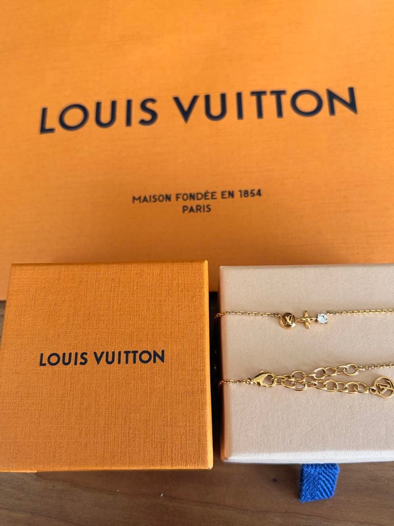 ルイヴィトン プティ ルイ ネックレス ゴールド メタル
