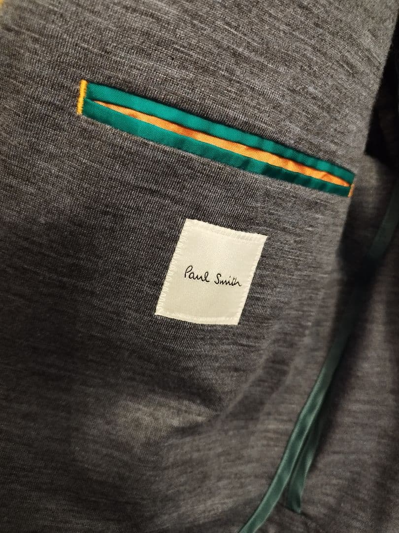 メンズ ポールスミス リネンジャケット ブルー Lサイズ