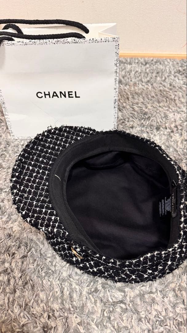 CHANEL シャネル　ツイードキャスケット　レア　Ｌサイズ
