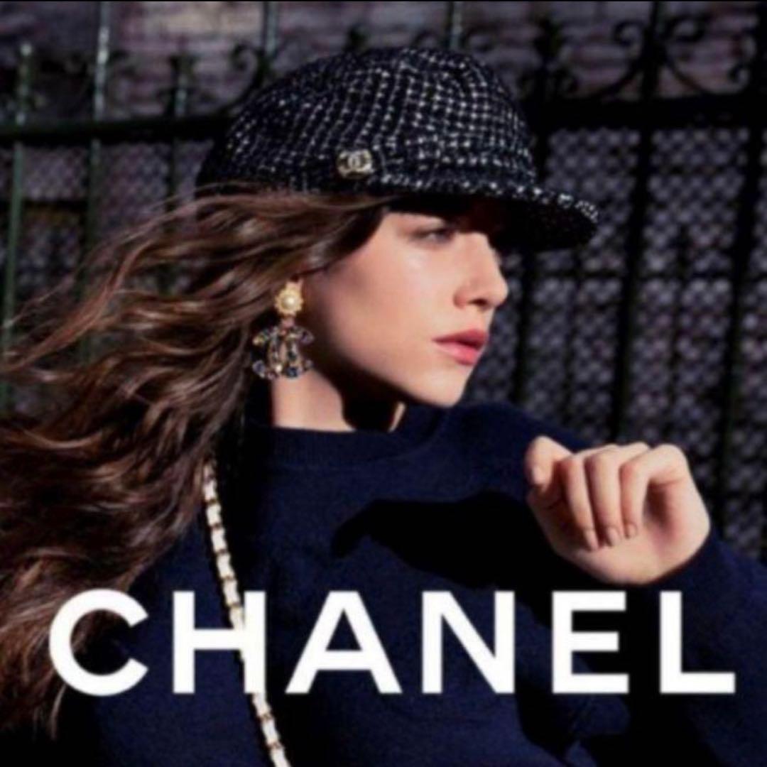 CHANEL シャネル　ツイードキャスケット　レア　Ｌサイズ