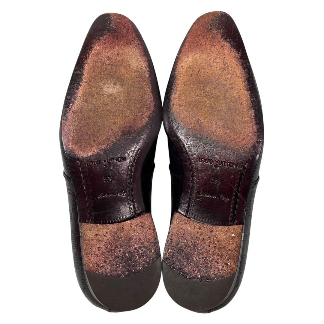 ルイヴィトン 5 1/2 25 ダミエ アンフィニ センターシーム ダービー