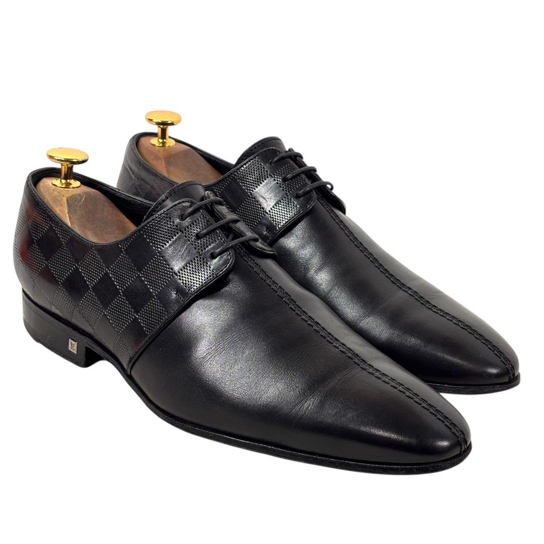 ルイヴィトン 5 1/2 25 ダミエ アンフィニ センターシーム ダービー