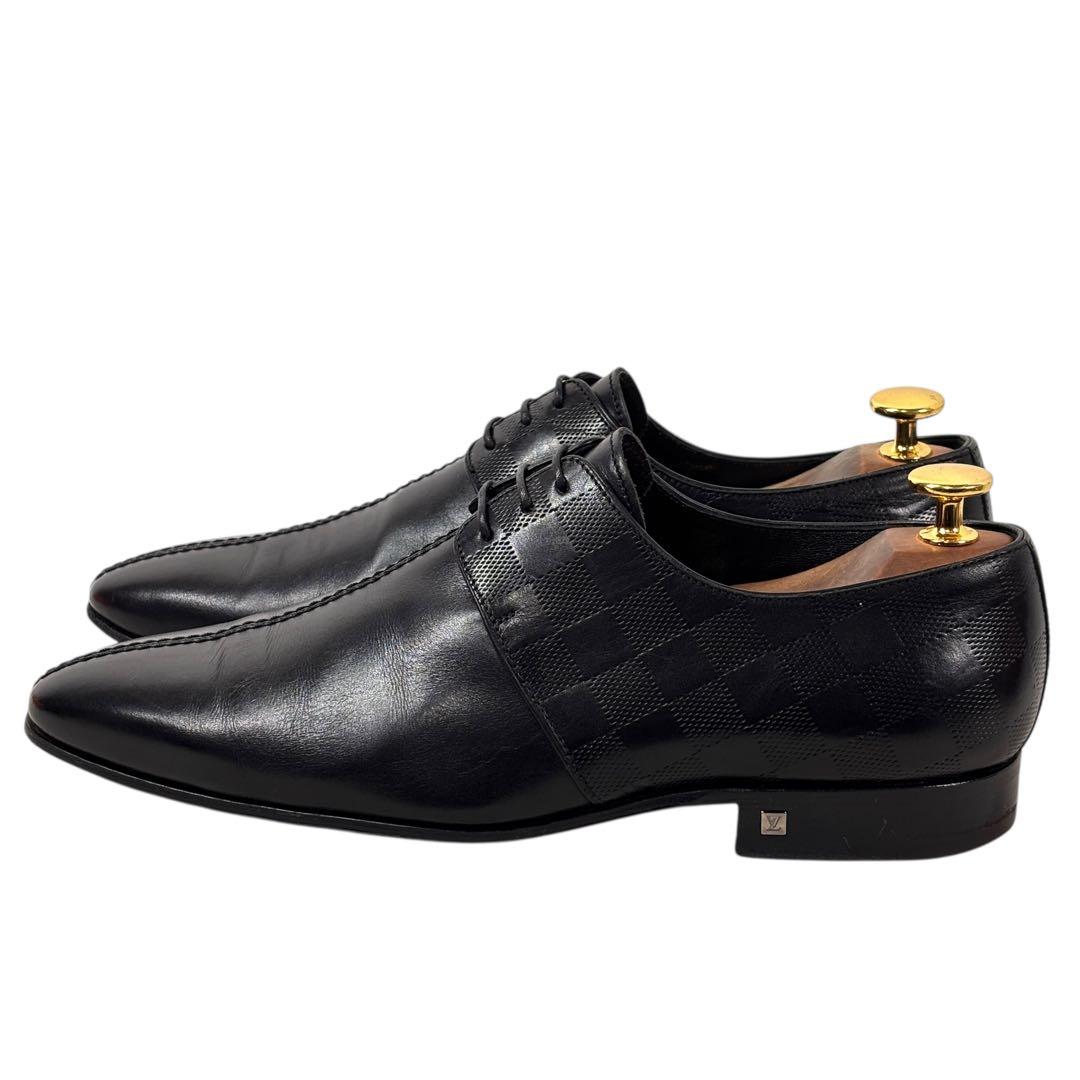 ルイヴィトン 5 1/2 25 ダミエ アンフィニ センターシーム ダービー