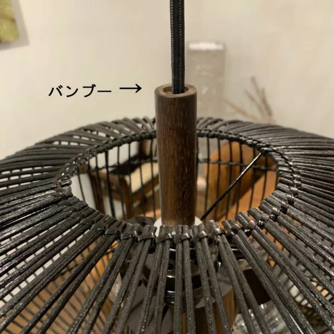 はる【訳あり】バリ島ラタン天井照明Φ50cm 通常18,150円がなんと！