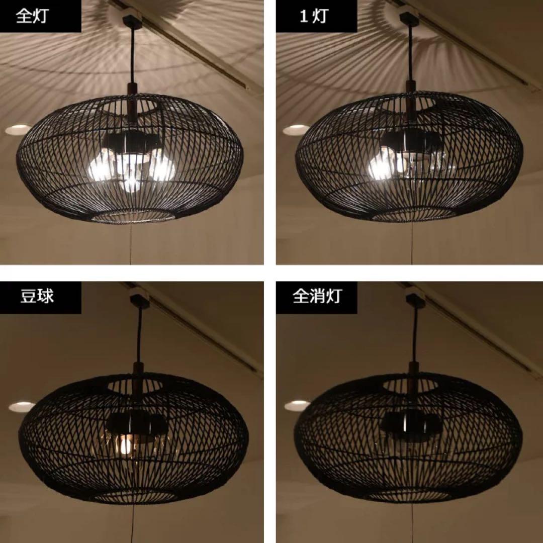 はる【訳あり】バリ島ラタン天井照明Φ50cm 通常18,150円がなんと！