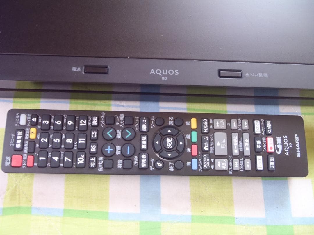 シャープ　AQUOS　ブルーレイレコーダー　2B-C05BW1　２０２０年製