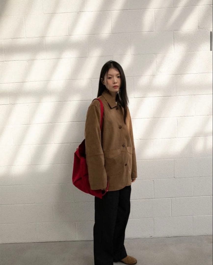 ジャケット・アウター ohotoro Henry Suede Jacket beige