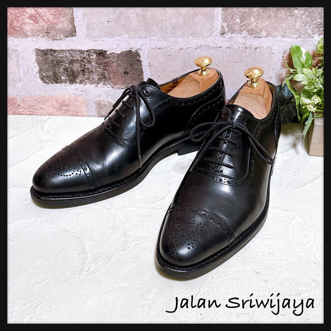 【ジャランスリウァヤ】ドレスシューズ 革靴 黒 内羽根 フォーマル メダリオン
