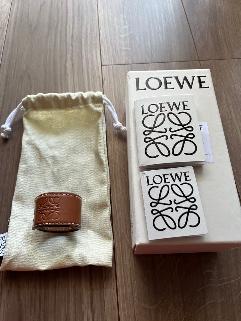 LOEWE ロエベ　ブラウン レザー バングル ブレスレット