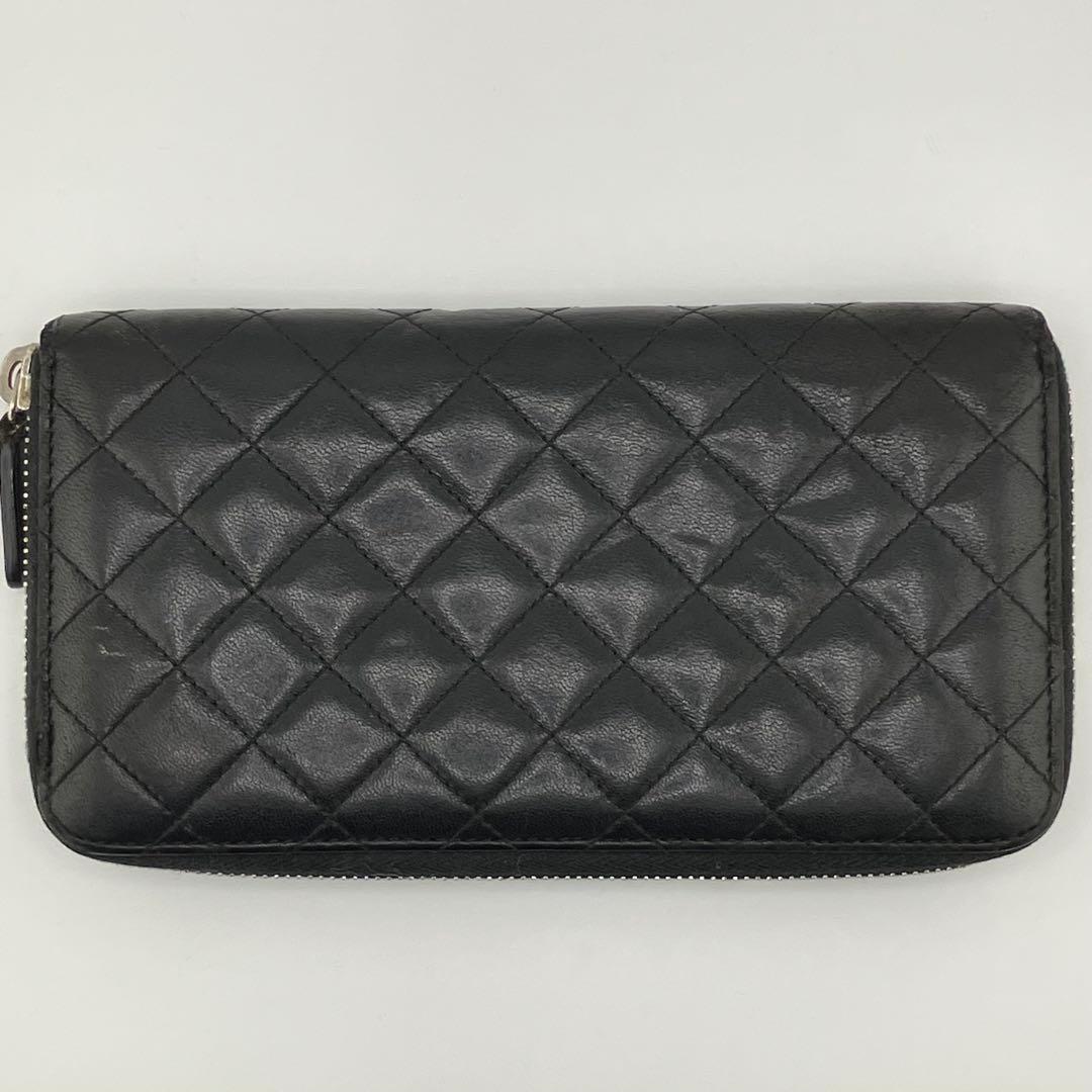 超希少✨美品✨シャネル ジッピーウォレット ココマーク 型押し マトラッセ 黒