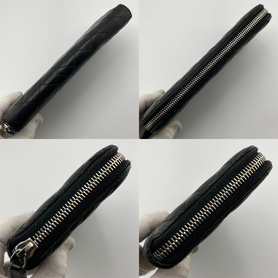 超希少✨美品✨シャネル ジッピーウォレット ココマーク 型押し マトラッセ 黒