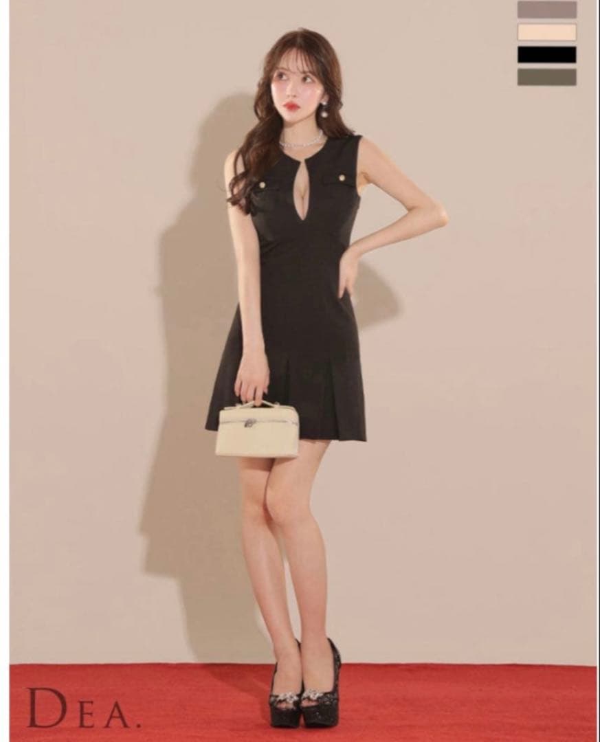 DEA. by ROBE de FLEURS キャバドレス ブラック Vネック