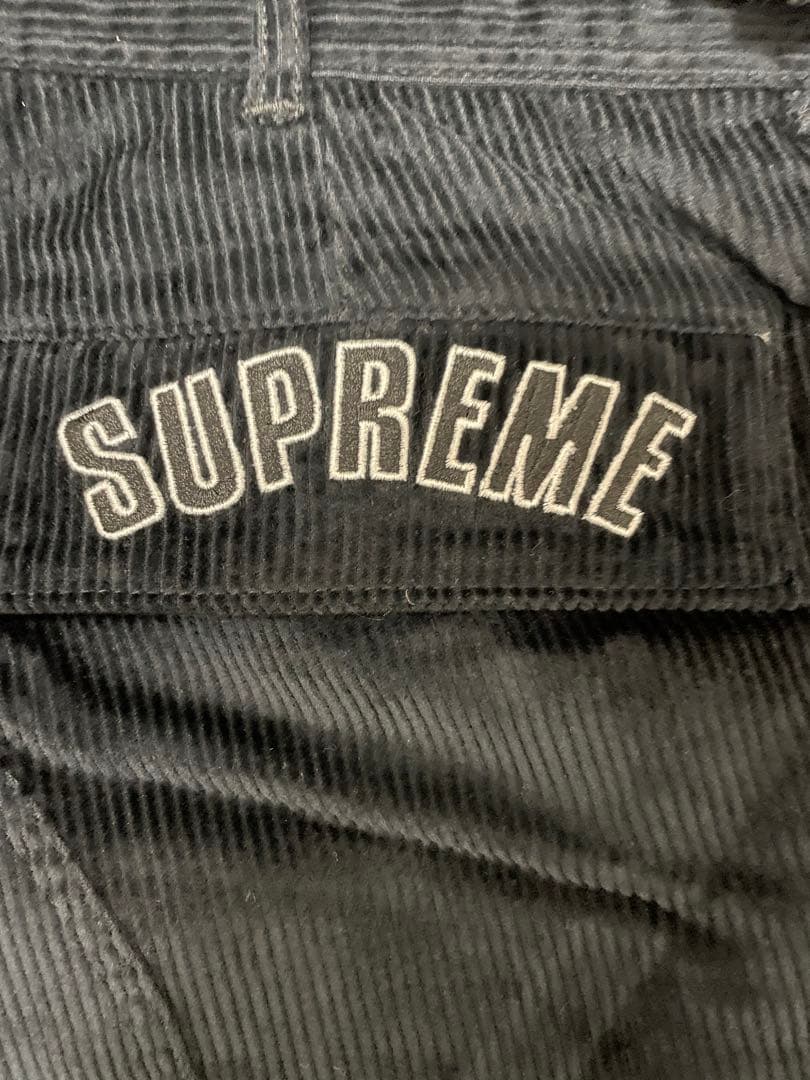 L黒 シュプリーム ナイキ アーク コーデュロイ カーゴパンツ supreme