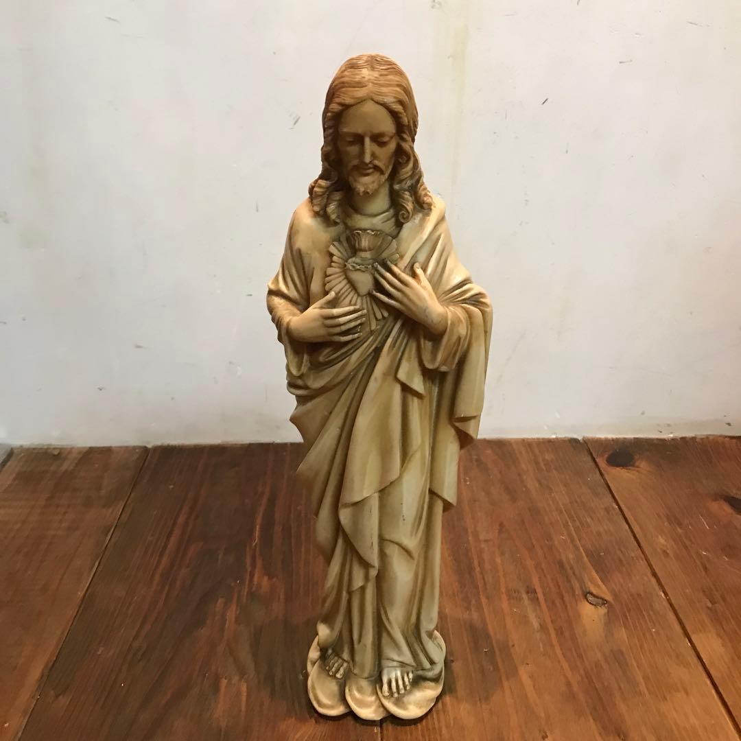 美品　ヴィンテージ　イエスキリスト像　立像　置物　オブジェ　像