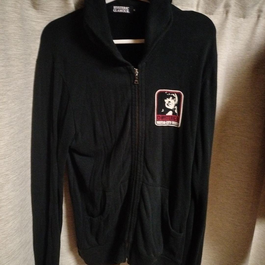 ヒステリックグラマー レッド ブラック ジップパーカー M