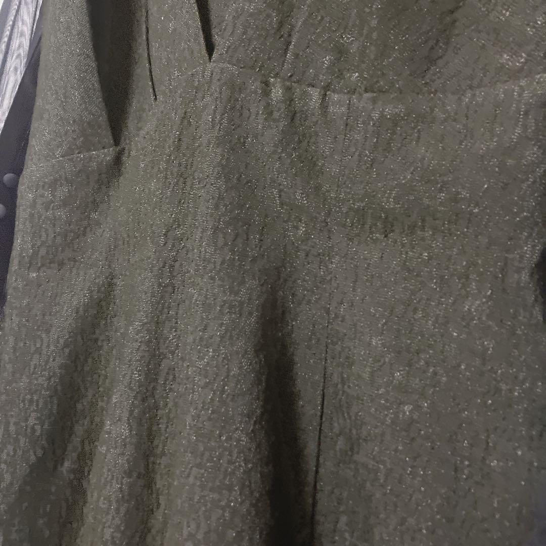 人気　カナ　ジャガード ワンピース チュール トップス セット ブラウン　S