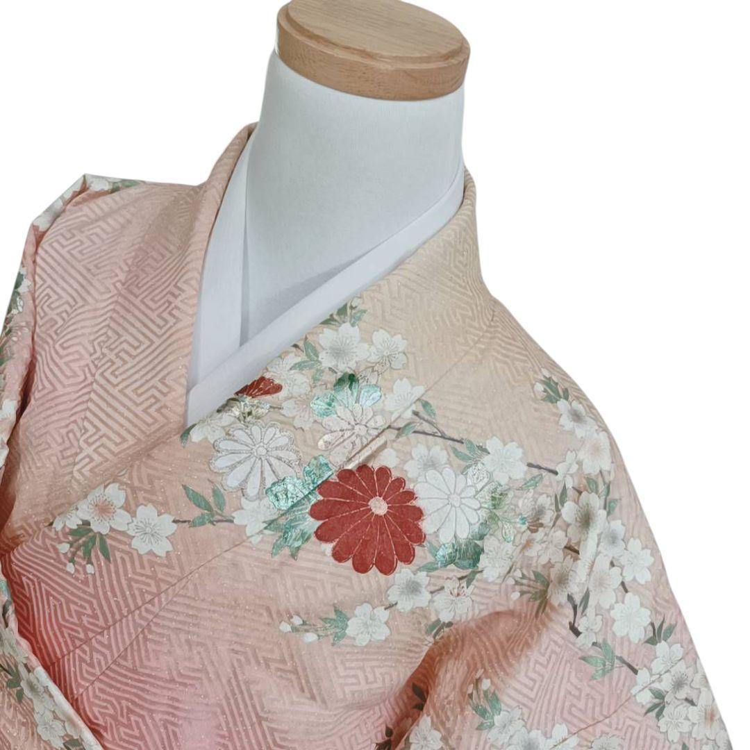 LULU91 着物 振袖 ピンクオレンジ グラデーション 花 やまと謹製