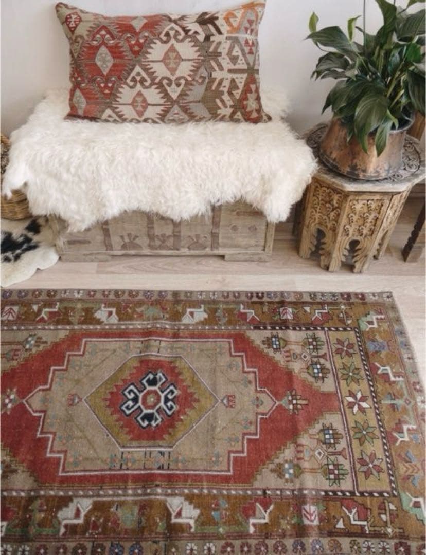 ヴィンテージラグ　トルコラグ　キリム