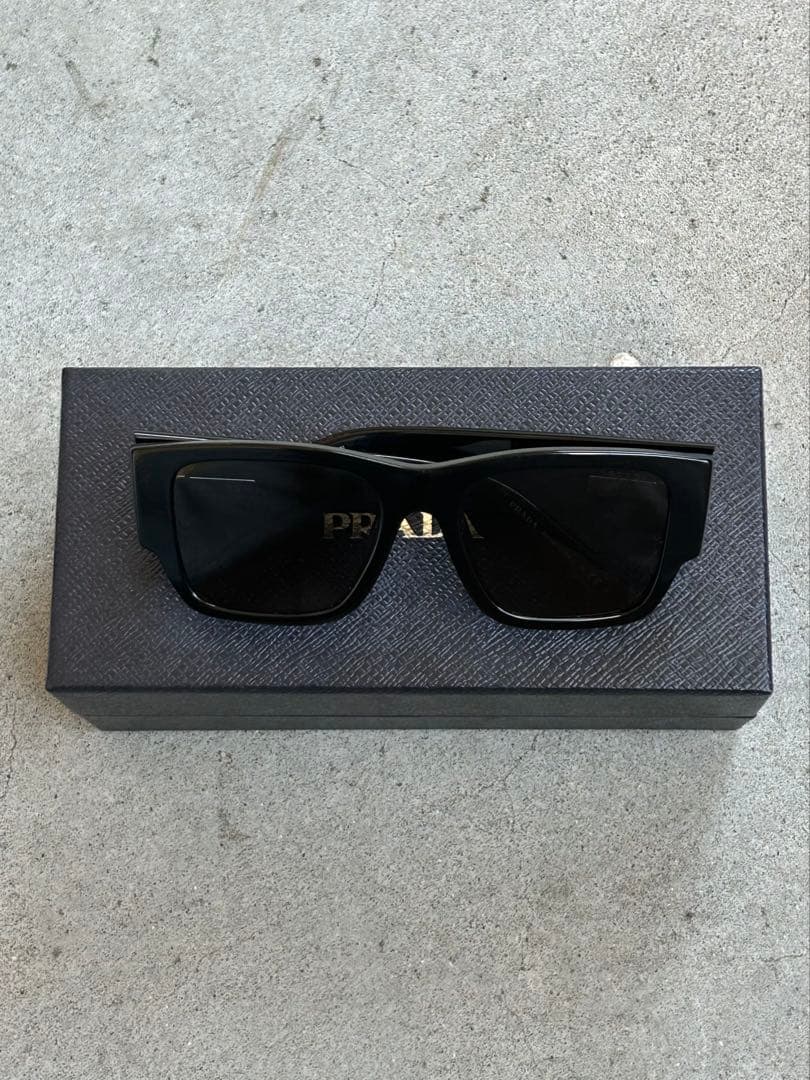 Prada Triangle Logo Sunglasses “Black”