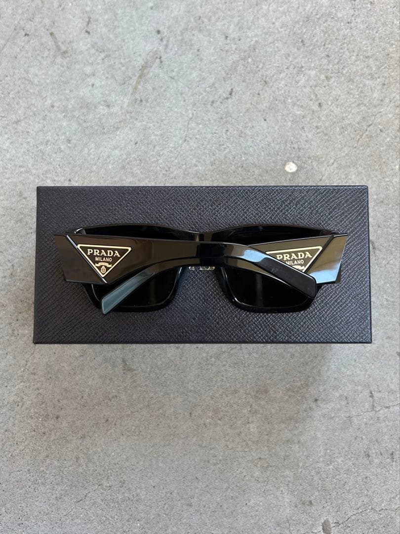 Prada Triangle Logo Sunglasses “Black”