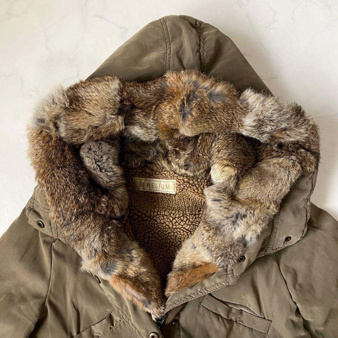 y2k 00s archive グランジ リアルファーモッズコート 平成ギャル