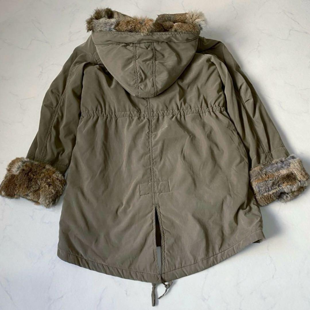 y2k 00s archive グランジ リアルファーモッズコート 平成ギャル